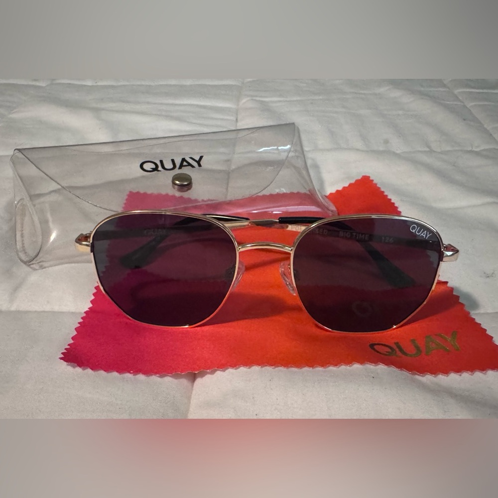 Quay Australia Gold and Purple Sunglasses